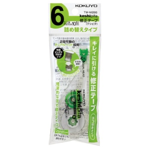 コクヨ　修正テープ（ケシピタ）　本体　６ｍｍ幅×１０ｍ　緑　ＴＷ－Ｍ２８６　１個2