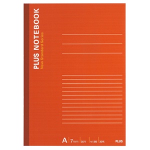 プラス　ノートブック（カラーアソートパックノート）　Ａ４　Ａ罫７ｍｍ　３５行　４０枚　５色　ＮＯ－２０４ＡＳ－１０ＣＰ　１パック（１０冊：各色２冊）3