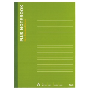 プラス　ノートブック（カラーアソートパックノート）　Ａ４　Ａ罫７ｍｍ　３５行　４０枚　５色　ＮＯ－２０４ＡＳ－１０ＣＰ　１パック（１０冊：各色２冊）6