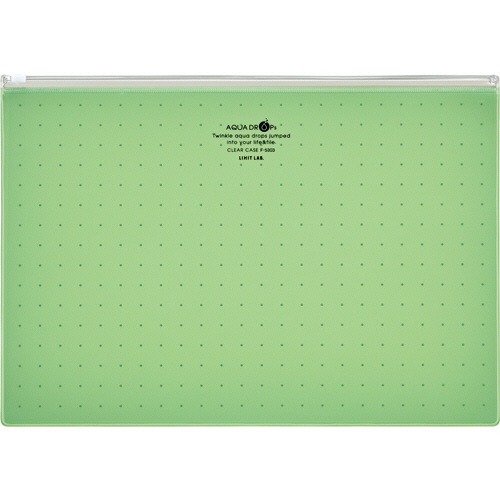 リヒトラブ　ＡＱＵＡ　ＤＲＯＰｓ　クリヤーケース　Ａ４ヨコ　黄緑　Ｆ－５３０３－６　１枚1