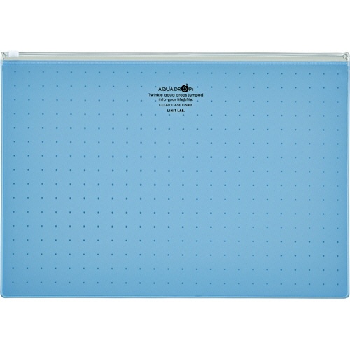 リヒトラブ　ＡＱＵＡ　ＤＲＯＰｓ　クリヤーケース　Ａ４ヨコ　青　Ｆ－５３０３－８　１枚1