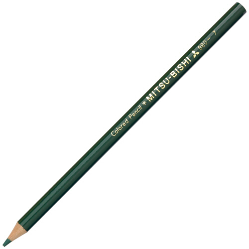 たのめーる】三菱鉛筆 色鉛筆880級 深緑 K880.7 1ダース(12本)の通販