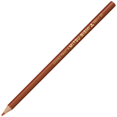 たのめーる】三菱鉛筆 色鉛筆880級 赤茶色 K880.20 1ダース(12本)の通販