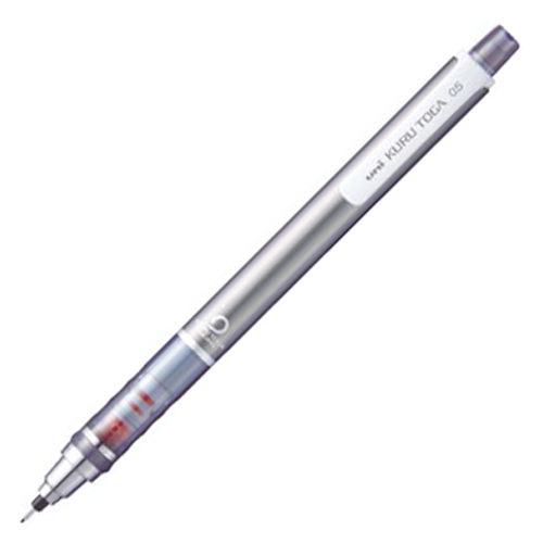 【クリックで詳細表示】三菱鉛筆 シャープペンシル クルトガ スタンダードモデル 0.5mm (軸色 シルバー) M54501P.26 1本 M54501P.26