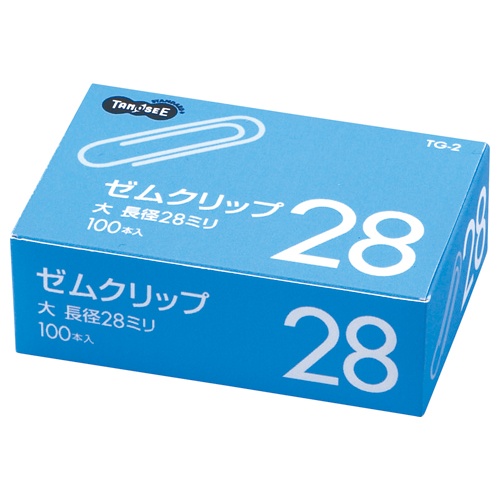 ＴＡＮＯＳＥＥ　ゼムクリップ　大　２８ｍｍ　シルバー　１箱（１００本）1