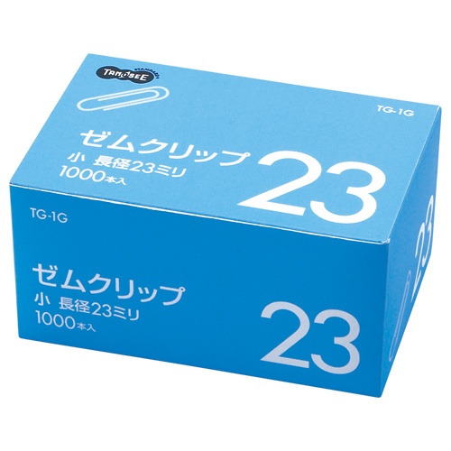 ＴＡＮＯＳＥＥ　ゼムクリップ　小　２３ｍｍ　シルバー　業務用パック　１箱（１０００本）1