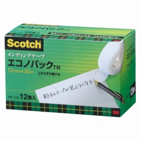 ３Ｍ　スコッチ　メンディングテープ　エコノパック　小巻　１２ｍｍ×３０ｍ　紙箱入　業務用パック　ＭＰ－１２Ｓ　１パック（１２巻）