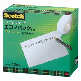 ３Ｍ　スコッチ　メンディングテープ　エコノパック　小巻　１８ｍｍ×３０ｍ　紙箱入　業務用パック　ＭＰ－１８Ｓ　１パック（１２巻）