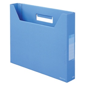 プラス　デジャヴカラーズシリーズ　ボックスファイル　スリム　Ａ４ヨコ　背幅５０ｍｍ　スカイブルー　ＦＬ－０２２ＢＦＳＢ　１冊