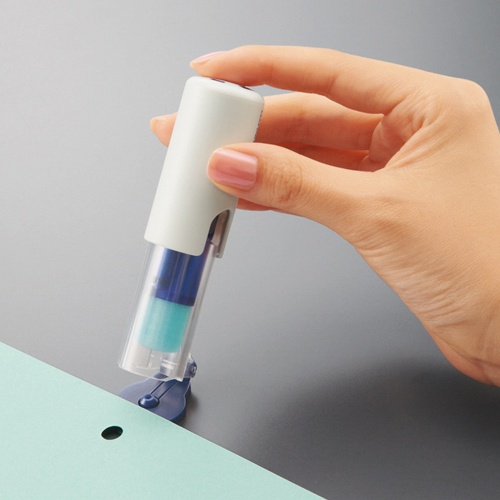 コクヨ　ビニールパッチホルダー（ワンパッチスタンプ）　本体　ブルー　タ－ＰＳＭ１０ＮＢ　１個7