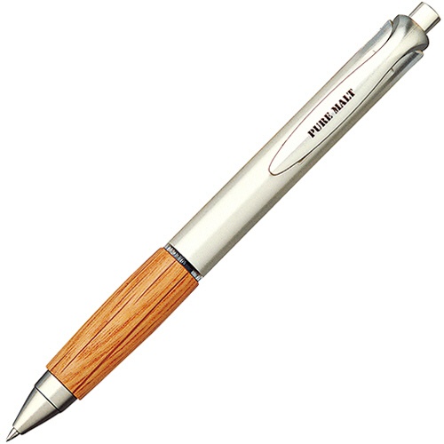 三菱鉛筆　ゲルインクボールペン　ピュアモルト　ノック式　０．５ｍｍ　黒　（軸色：ナチュラル）　ＵＭＮ５１５．７０　１本1