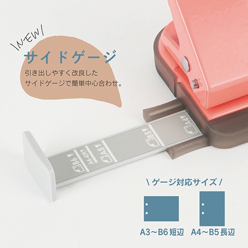 カール事務器　デコレパンチ　２穴　１０枚穿孔　ピンク　ＤＰＮ－３５－Ｐ　１個3