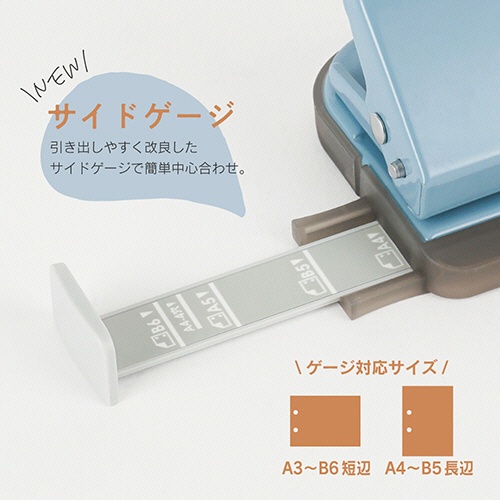 カール事務器　デコレパンチ　２穴　１０枚穿孔　ライトブルー　ＤＰＮ－３５－Ｔ　１個3