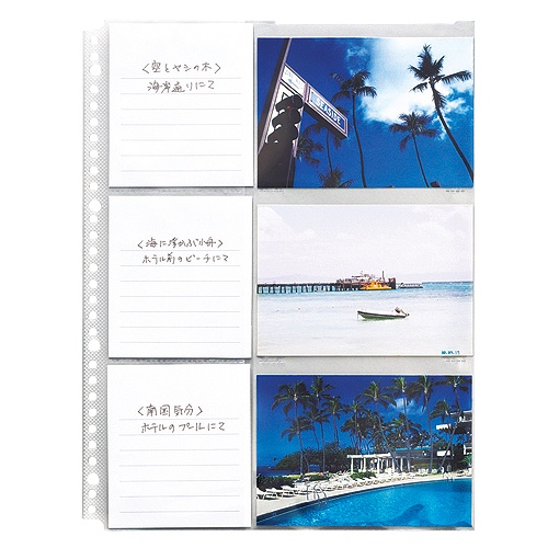 ライオン事務器　フォトポケット　Ａ４　２・４・３０穴　両面６ポケット　ＰＨ－ＰＴ３　１パック（５枚）2