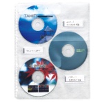 ライオン事務器　ＣＤ・ＤＶＤポケット　Ａ４タテ　２・４・３０穴　片面３ポケット　ＣＤ－ＰＴ３　１パック（５枚）