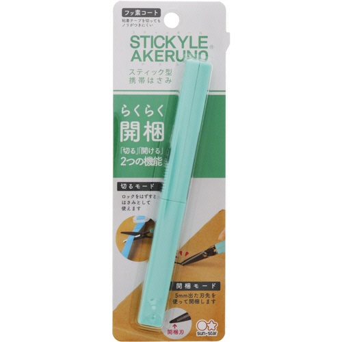 サンスター文具　スティッキール　はさみ　ＡＫＥＲＵＮＯ　ライトグリーン　Ｓ３７１９０９０　１本1