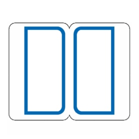 ライオン事務器　インデックスラベル　大　２７×３４ｍｍ　青枠　ＢＬ１　１パック（１８０片：９片×２０シート）