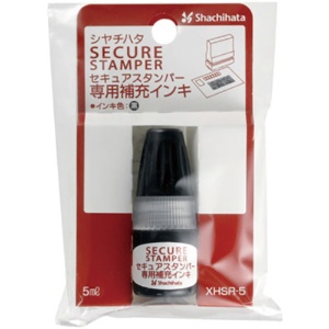 シヤチハタ　セキュアスタンパー　専用補充インキ　５ｍｌ　黒　ＸＨＳＲ－５　１個2