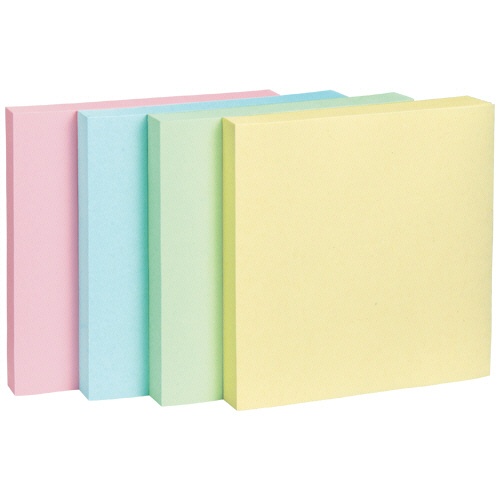 ＴＡＮＯＳＥＥ　ふせん　７５×７５ｍｍ　４色混色　１パック（１０冊）1