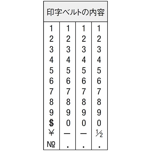 シヤチハタ　回転ゴム印　エルゴグリップ　欧文４連　５号　明朝体　ＣＦ－４５Ｍ　１個4