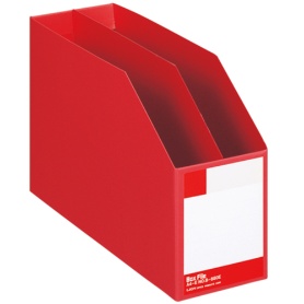 ライオン事務器　ボックスファイル　板紙製　Ａ４ヨコ　背幅１０５ｍｍ　赤　Ｂ－８８０Ｅ　１冊