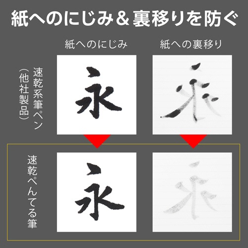 ぺんてる　速乾ぺんてる筆　本体　極細　黒　ＸＦＰＤ５Ｆ　１本7
