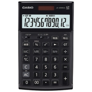 カシオ　本格実務電卓　１２桁　ジャストタイプ　ブラック　ＪＳ－２０ＷＫＡ－ＢＫ－Ｎ　１台1