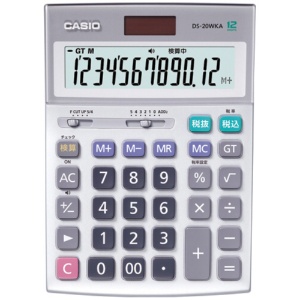 カシオ　本格実務電卓　１２桁　デスクタイプ　ＤＳ－２０ＷＫＡ－Ｎ　１台1