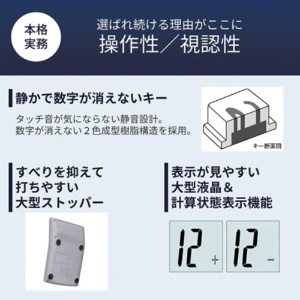 カシオ　本格実務電卓　１２桁　デスクタイプ　ＤＳ－２０ＷＫＡ－Ｎ　１台5