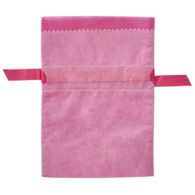 店研創意　ストア・エキスプレス　不織布リボン付きギフトバッグ　ピンク　１５×２２×６ｃｍ　１パック（１０枚）