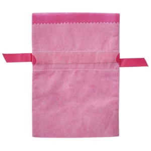 店研創意　ストア・エキスプレス　不織布リボン付きギフトバッグ　ピンク　１５×２２×６ｃｍ　１パック（１０枚）1