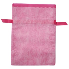店研創意　ストア・エキスプレス　不織布リボン付きギフトバッグ　ピンク　１９×２７．５×１０ｃｍ　１パック（１０枚）