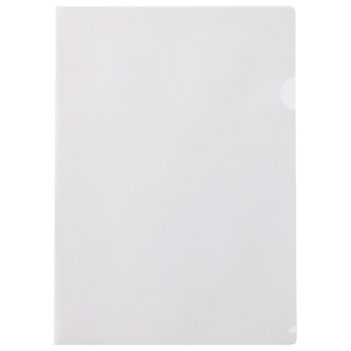 たのめーる】ハート 紙製クリアファイル A4 ホワイト(片全面半透明 