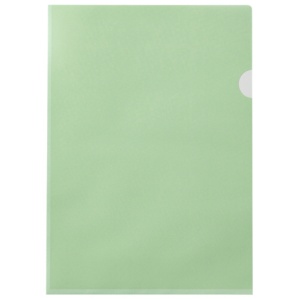 ハート　紙製クリアファイル　Ａ４　グリーン（片全面半透明）　ＸＷ０１０３　１箱（３０枚）1