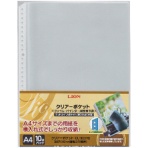 ライオン事務器　クリアーポケット　ヨコ入式　Ａ４タテ　２・３０穴　台紙なし　ＣＬ－３０３ＴＳ　１パック（１０枚）