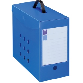 ライオン事務器　ボックスファイル（ノイル）　フタ・取っ手付　Ａ４ヨコ　背幅１５２ｍｍ　ブルー　ＢＦ－４２ｎ　１個