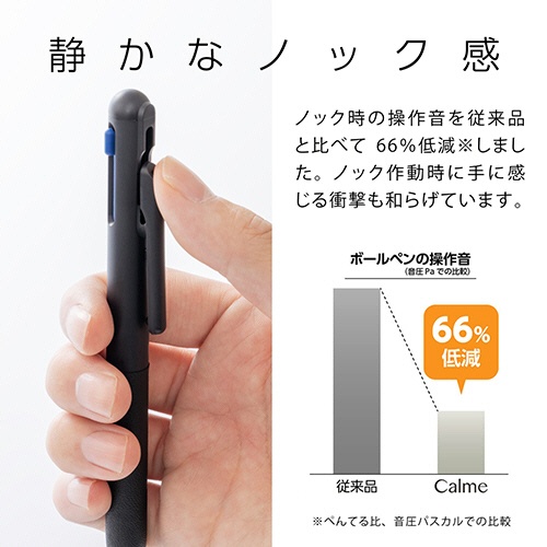 ぺんてる　３色ボールペン　Ｃａｌｍｅ　（ブリスター仕様）　０．５ｍｍ　（軸色：ブラック）　ＸＢＸＡＣ３５Ａ　１本2