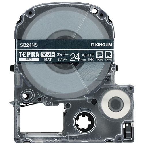 キングジム　テプラ　ＰＲＯ　テープカートリッジ　マットラベル　２４ｍｍ　ネイビー／白文字　ＳＢ２４ＮＳ　１個1