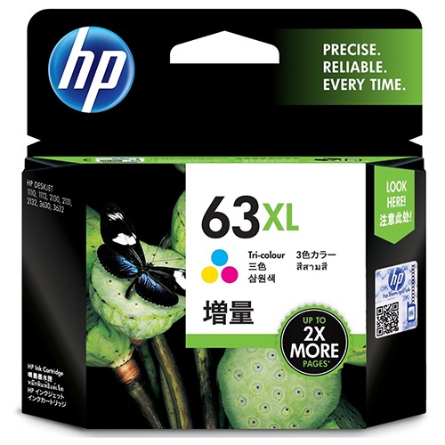 ＨＰ　ＨＰ６３ＸＬ　インクカートリッジ　３色カラー　増量　Ｆ６Ｕ６３ＡＡ　１個1