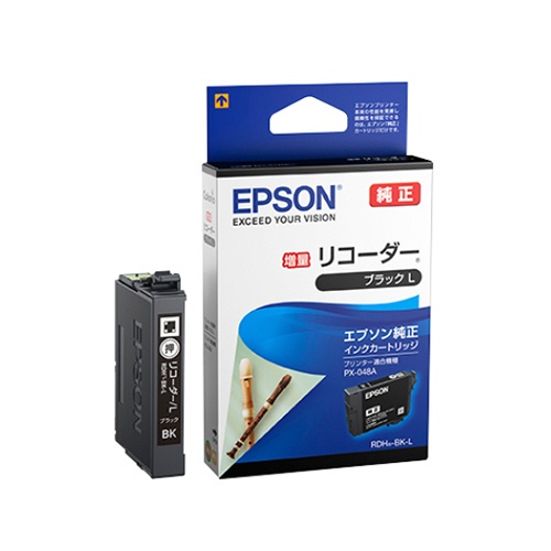 エプソン　インクカートリッジ　リコーダー　ブラック（増量）　ＲＤＨ－ＢＫ－Ｌ　１個1