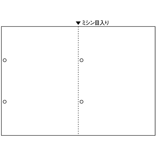 ダイオーミウラ　スマイル用ＬＢＰ用紙　Ａ４汎用白紙　ヨコ２分割　４穴　ＣＰＡ４２２ＹＳ　１箱（５００枚）1