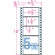 東洋印刷　ナナクリエイト　連続ラベル（剥離紙ブルー）　４_５／１０×１０インチ　５面　８４×４７ｍｍ　横４本ミシン入　ＮＣ０４ＲＢ　１箱（１０００折：５００折×２冊）1