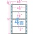 東洋印刷　ナナクリエイト　連続ラベル（剥離紙ブルー）　５_５／１０×１０インチ　４面　１１４×５９ｍｍ　横３本ミシン入　ＮＸ０５ＥＢ　１箱（１０００折：５００折×２冊）