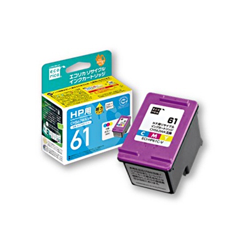 エコリカ　リサイクルインクカートリッジ　（染料）　［ＨＰ：ＣＨ５６２ＷＡ互換］　ＥＣＩ－ＨＰ６１Ｃ－Ｖ　１個1