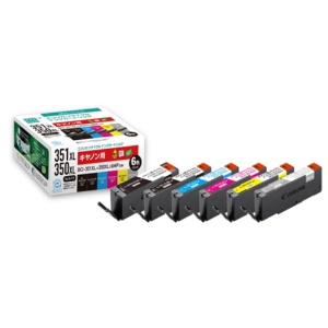 エコリカ　リサイクルインクカートリッジ　６色パック　［キヤノン：ＢＣＩ－３５１ＸＬ＋３５０ＸＬ／６ＭＰ互換］　ＥＣＩ－Ｃ３５１ＸＬ－６Ｐ　１箱（６個：各色１個）1