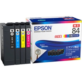 エプソン　インクカートリッジ　４色パック　大容量　ＩＣ４ＣＬ８４　１箱（４個：各色１個）