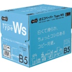 ＴＡＮＯＳＥＥ　αエコペーパー　タイプＷＳ　白くて滑らか、ちょっとコシのあるコピー用紙。　Ｂ５　１箱（２５００枚：５００枚×５冊）