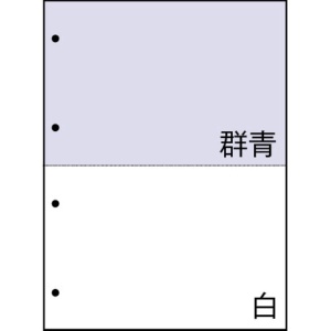 ＴＡＮＯＳＥＥ　マルチプリンタ帳票（ＦＳＣ）　Ａ４　群青・白　２面４穴　１箱（５００枚）1