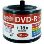ハイディスク 録画用DVD-R 120分 1-16倍速 ホワイトワイドプリンタブル 詰替え用 HDDR12JCP50SB2 1パック(50枚)