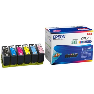 エプソン　インクカートリッジ　クマノミ　６色パックＭ（黒のみ増量）　ＫＵＩ－６ＣＬ－Ｍ　１箱（６個：各色１個）1
